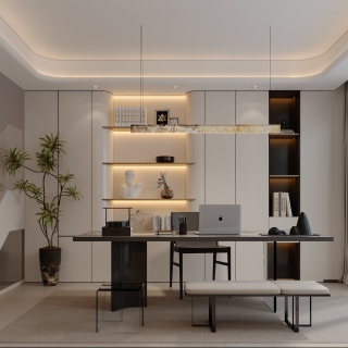 现代二楼书房特写1