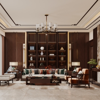 新中式-客厅特写2