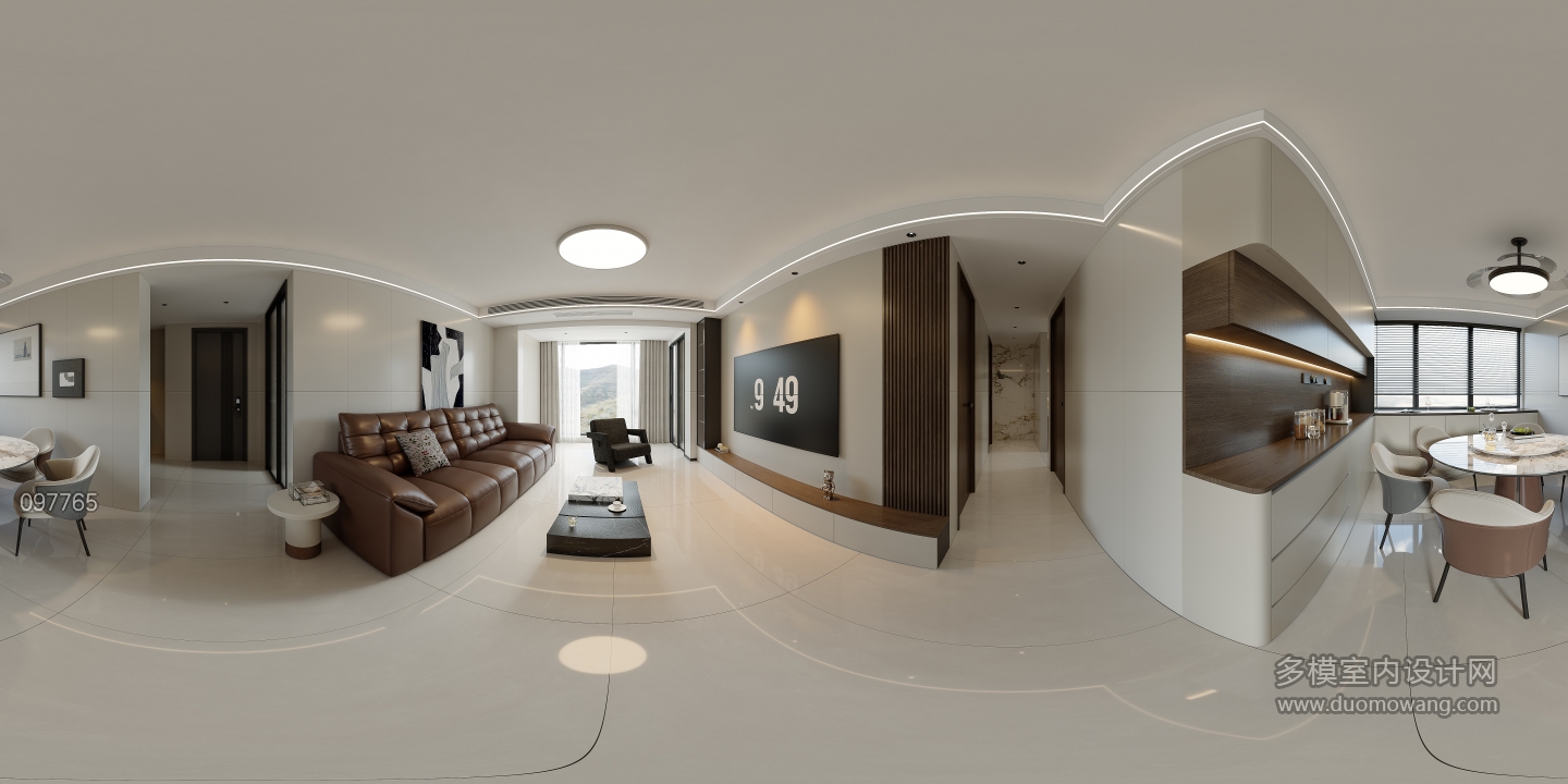 现代客餐厅全景