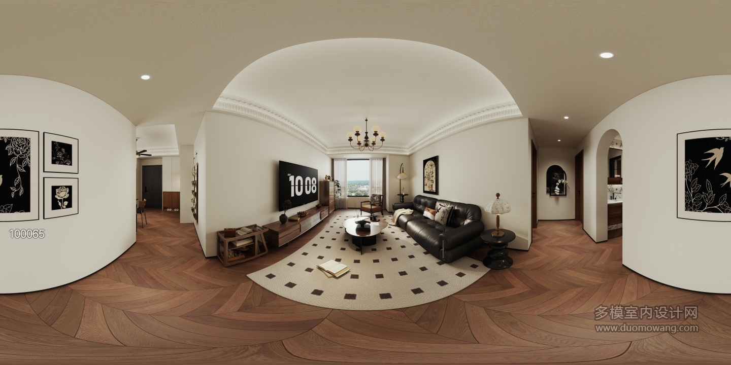 法式中古客厅全景