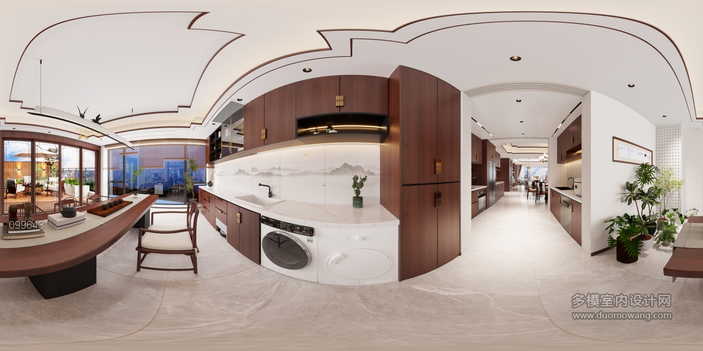 新中式茶区全景