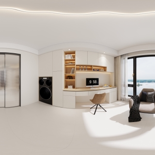 现代原木-书房兼卧室