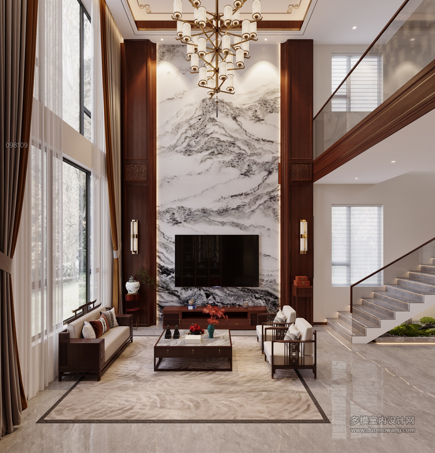 中式电视背景特写