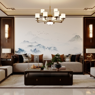 蓝山_单张沙发背景