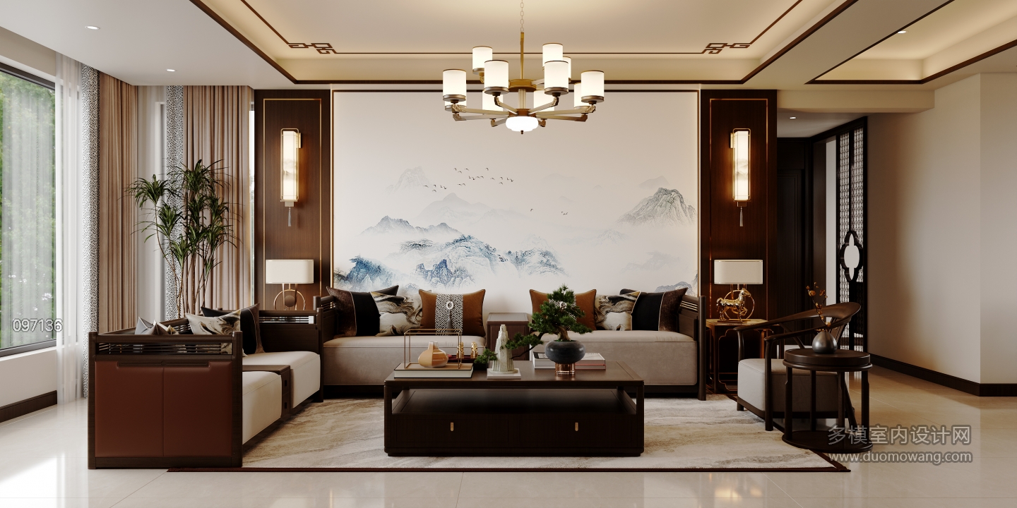 蓝山_单张沙发背景