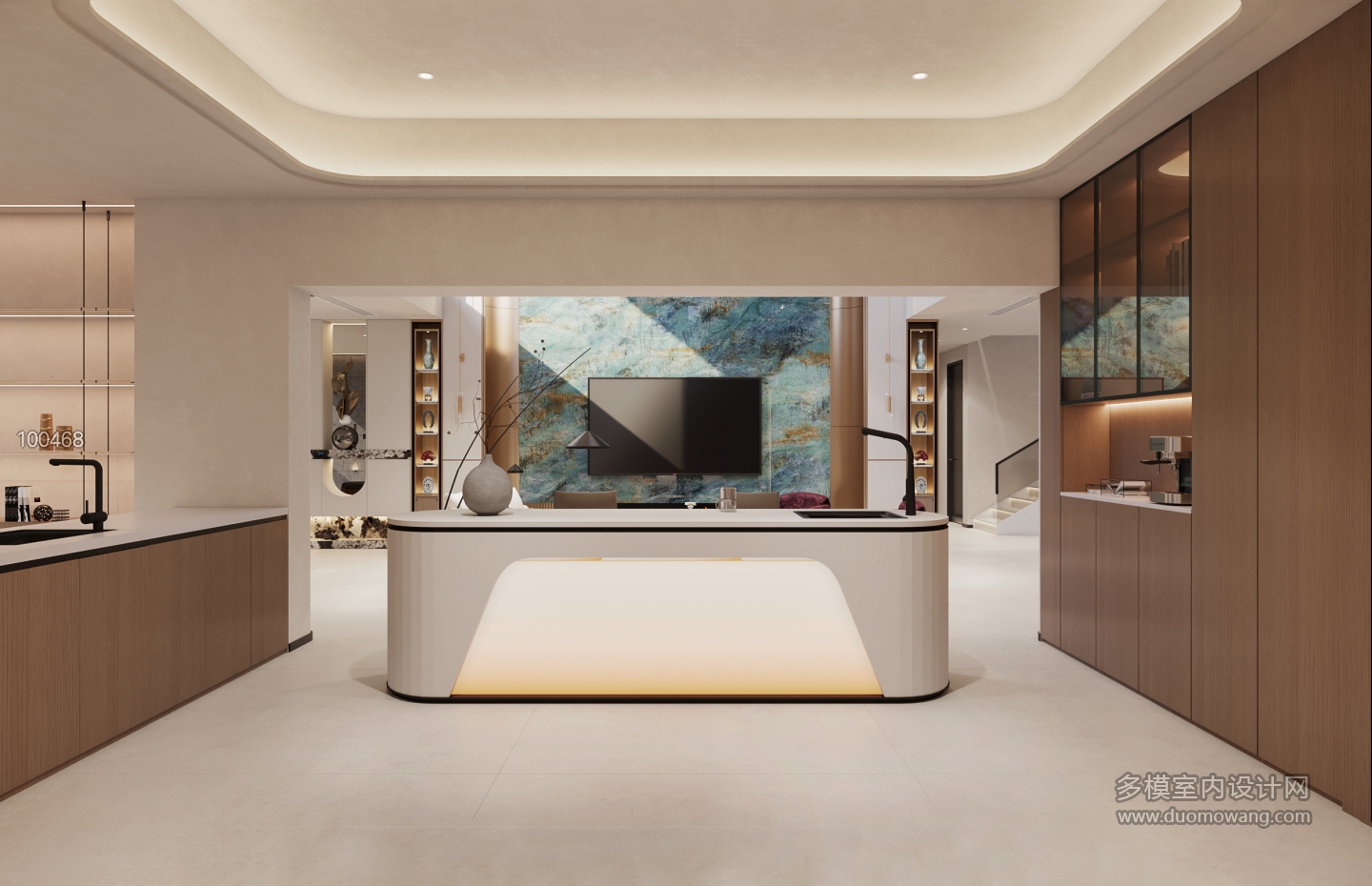 4现代地下室吧台区