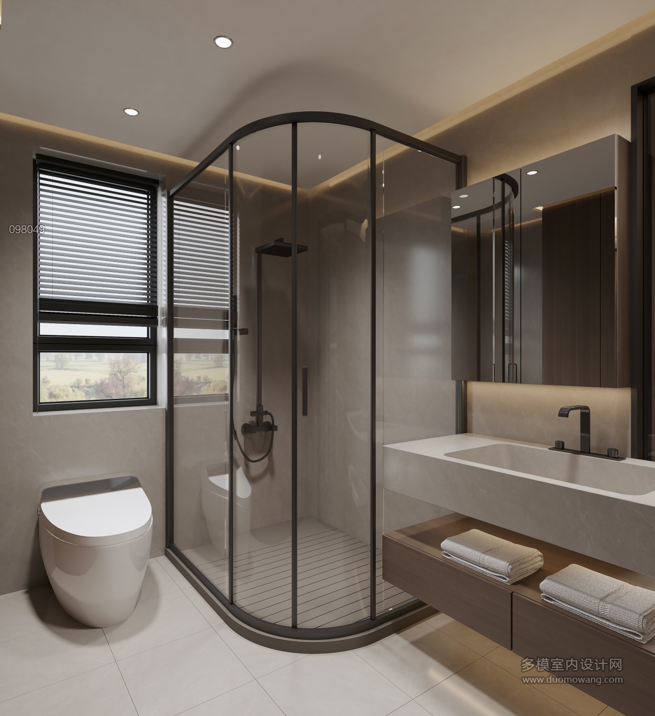 现代意式 主卫 单张