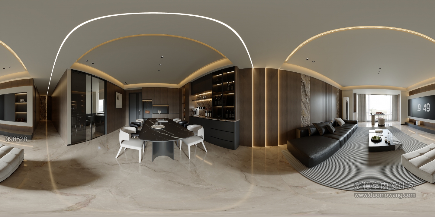 现代客餐厅全景