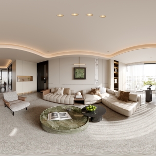 现代客餐厅全景