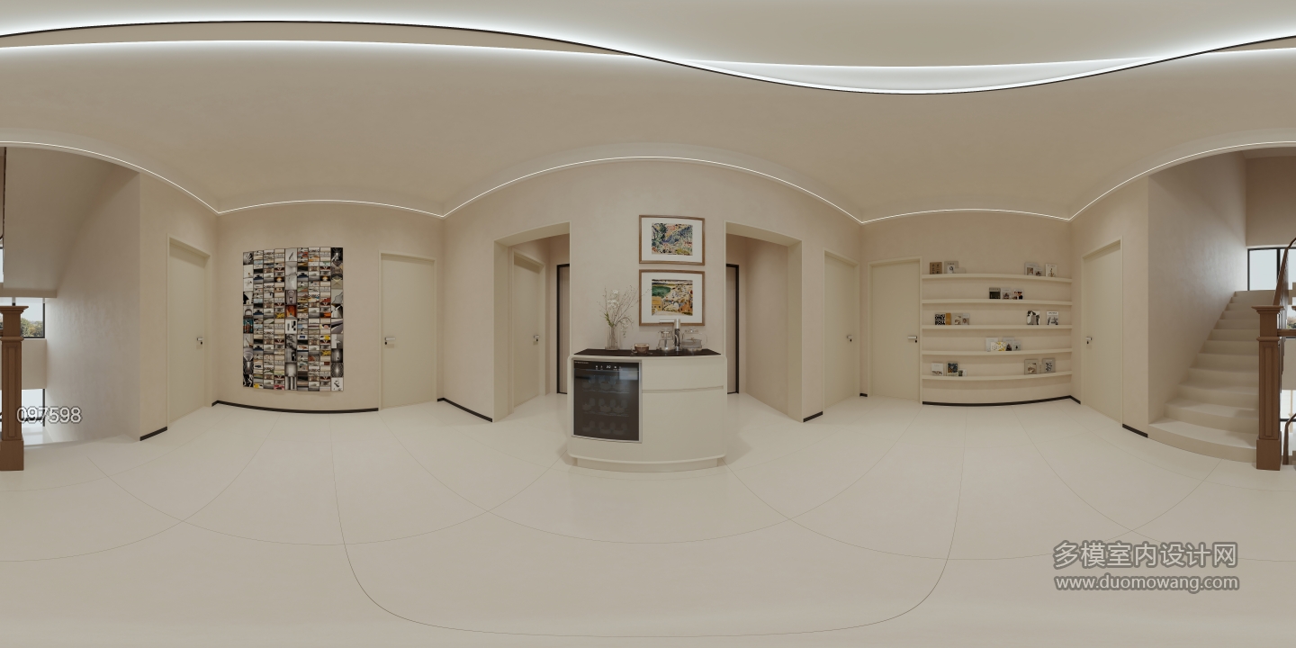 现代 二楼 楼梯间 全景