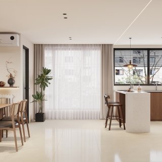 5现代中古风厨房单张改