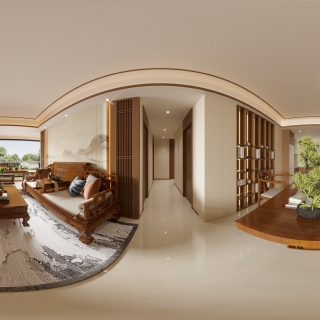 新中式客餐厅全景