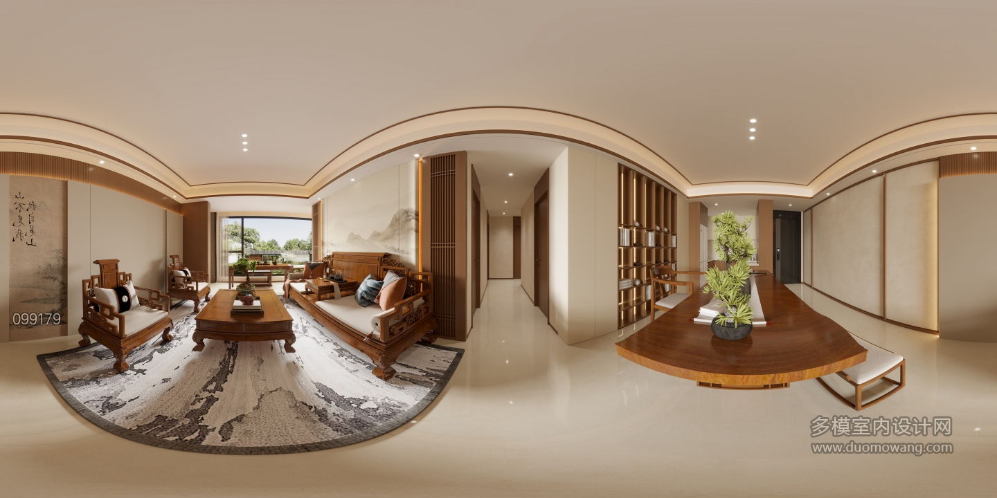 新中式客餐厅全景