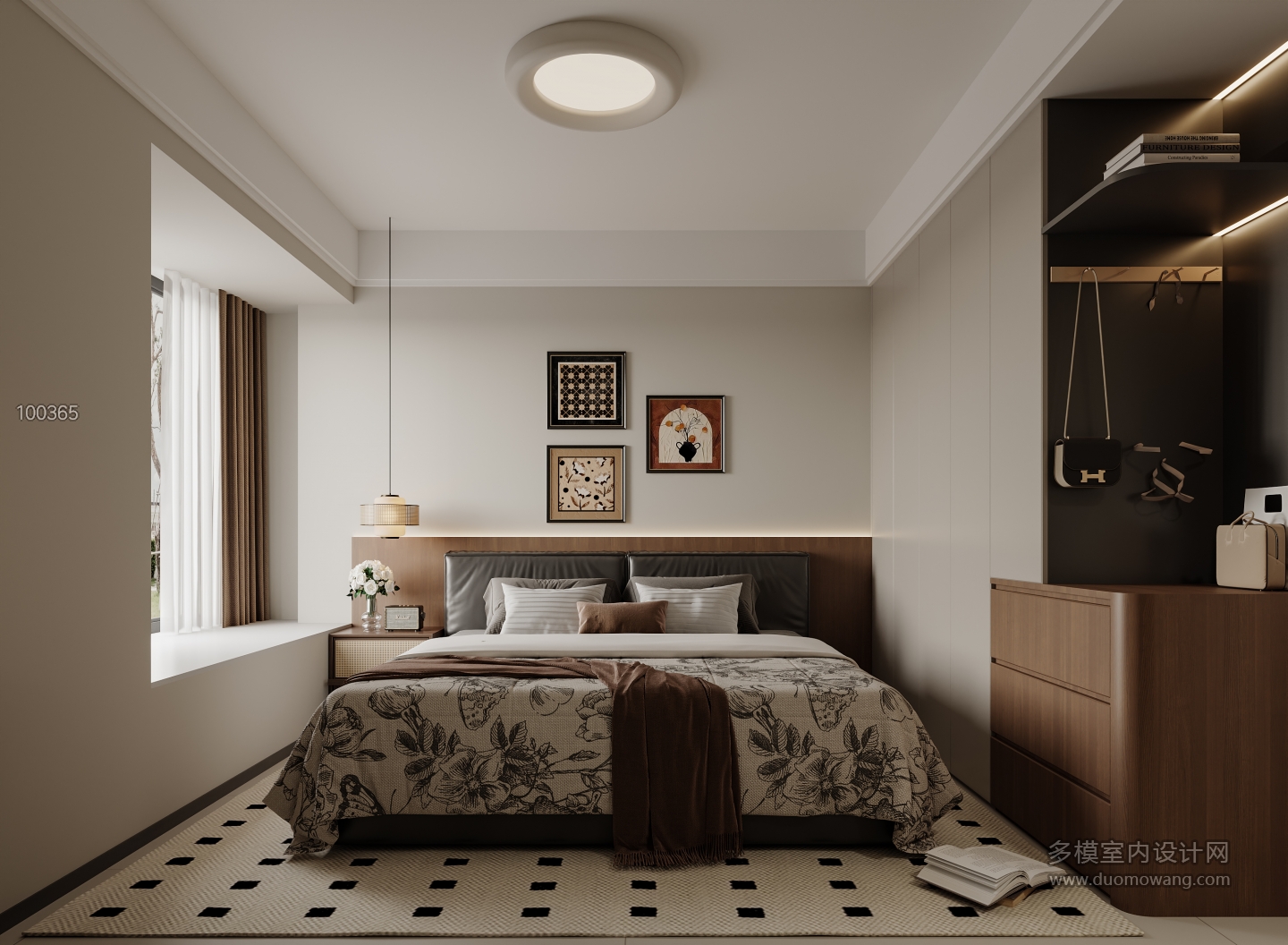 现代主卧特写