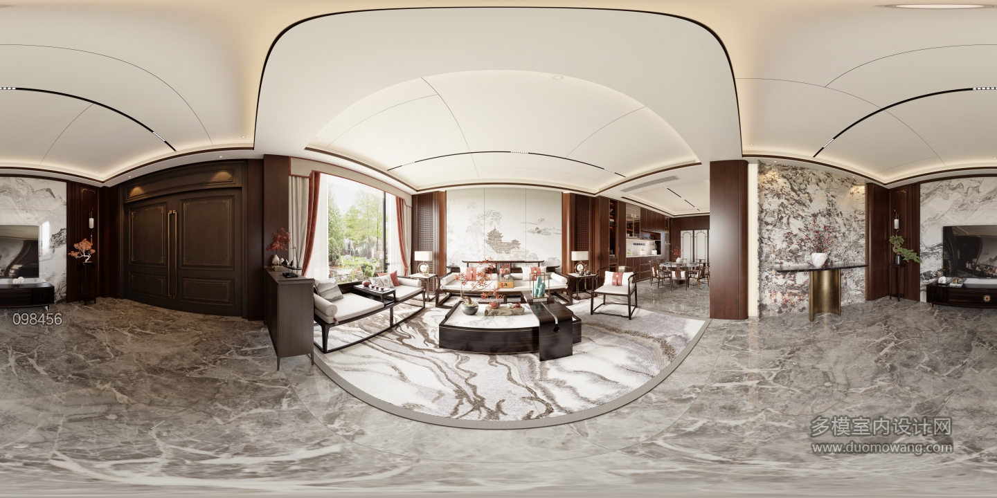 新中式客餐厅全景