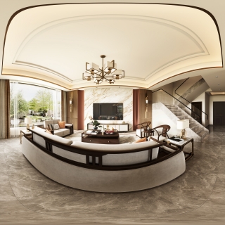 新中式客餐厅全景