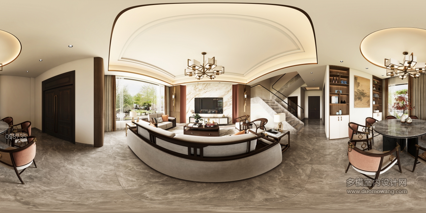 新中式客餐厅全景