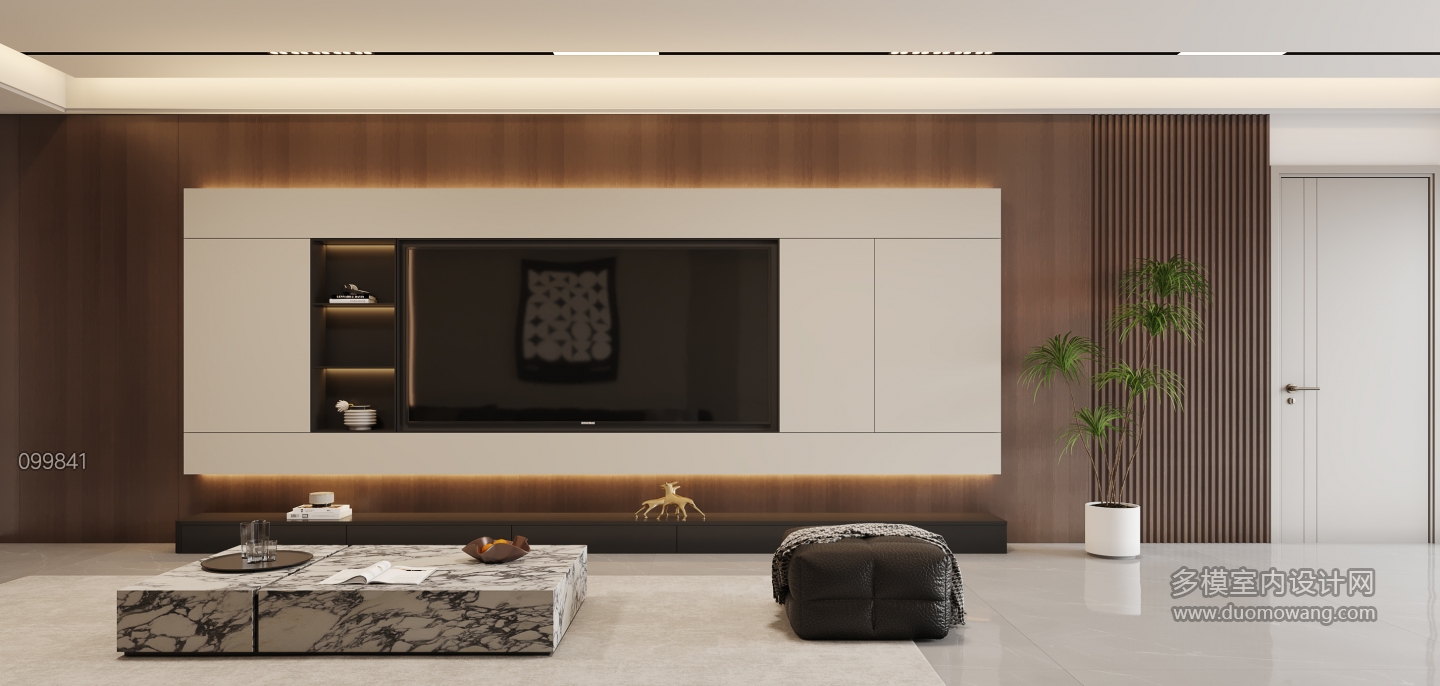 意式客厅-电视墙