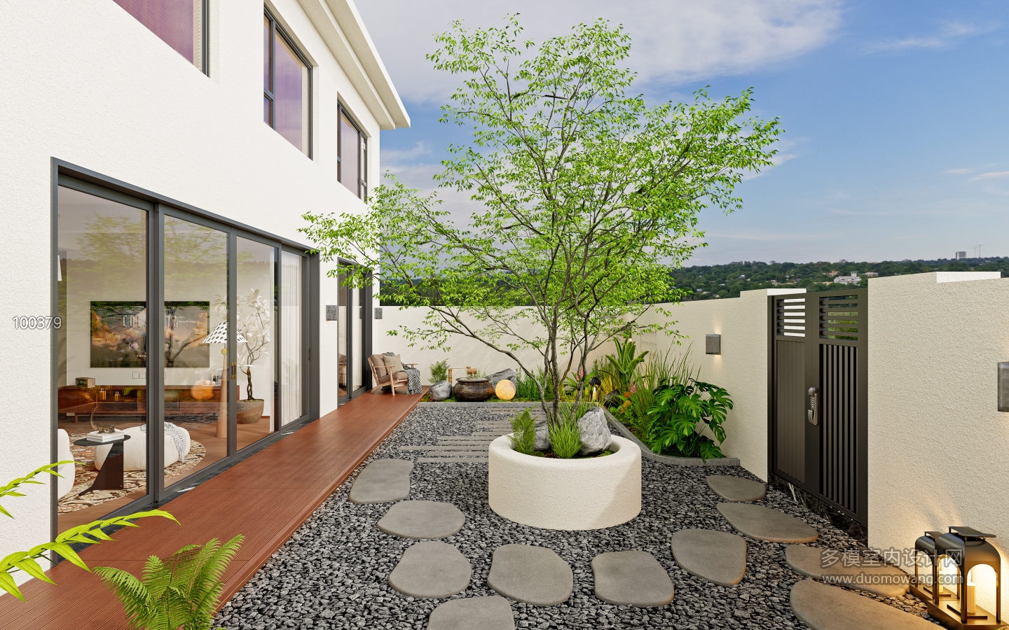 多彩一号3改414_一层花园001