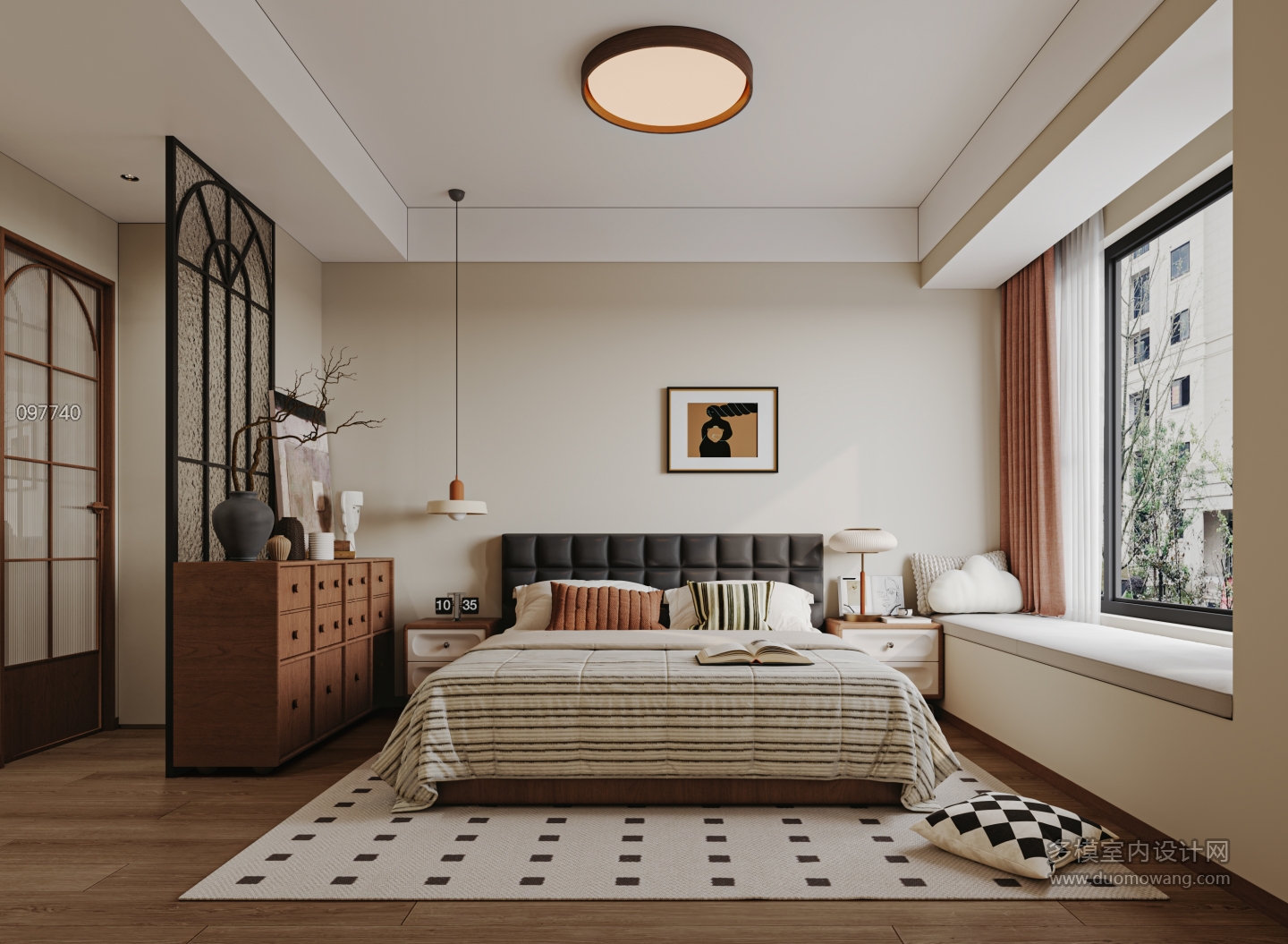 奶油中古主卧特写