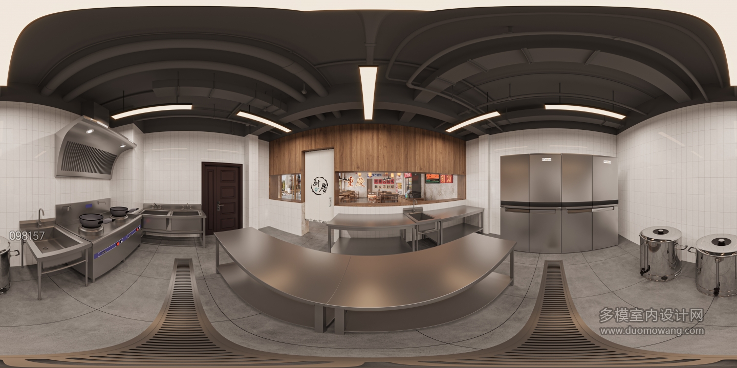 现代火锅店后厨