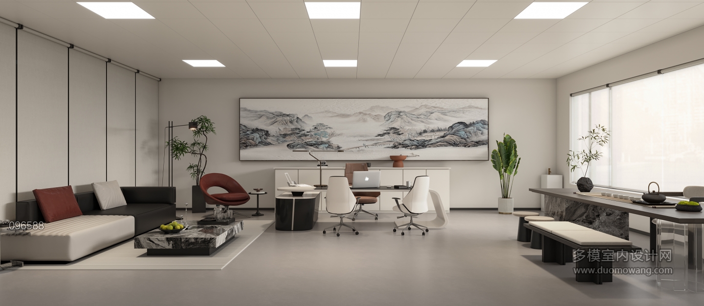 现代4S店经理办公室特写