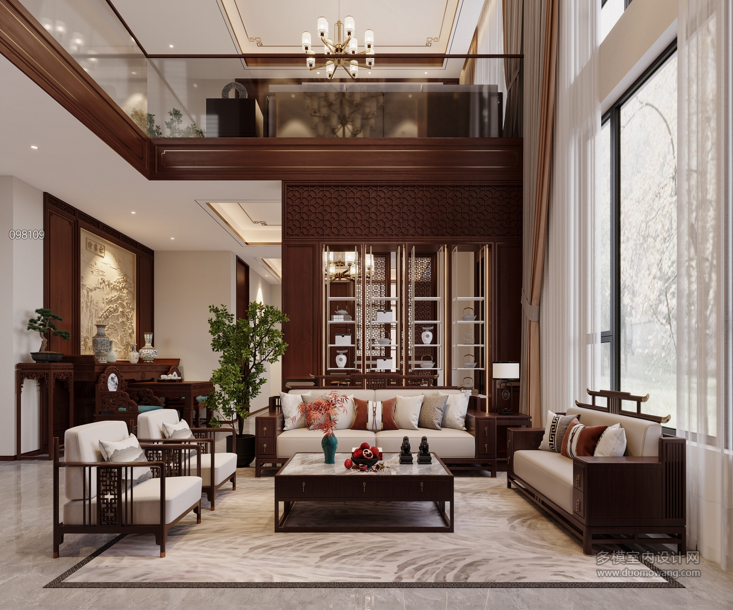 中式沙发背景特写