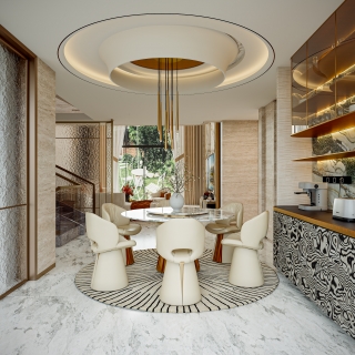 意式别墅一层餐厅