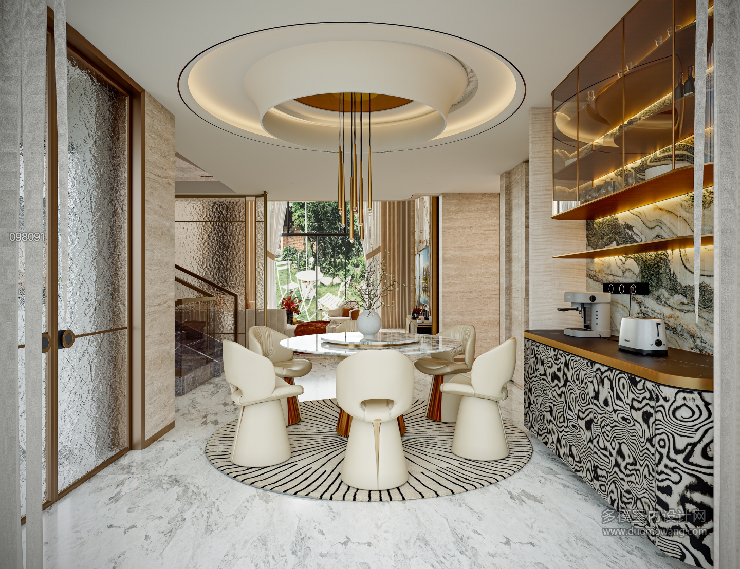 意式别墅一层餐厅