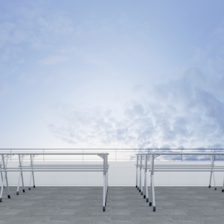 现代1号楼顶楼晾晒区