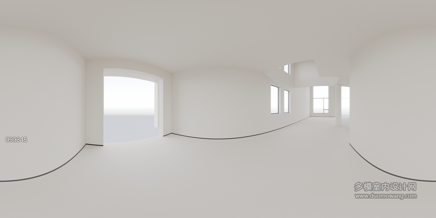 黑白灰墙体书房全景小图