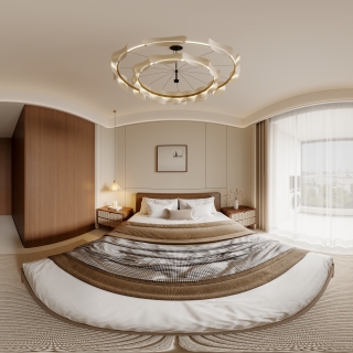 中古风主卧全景