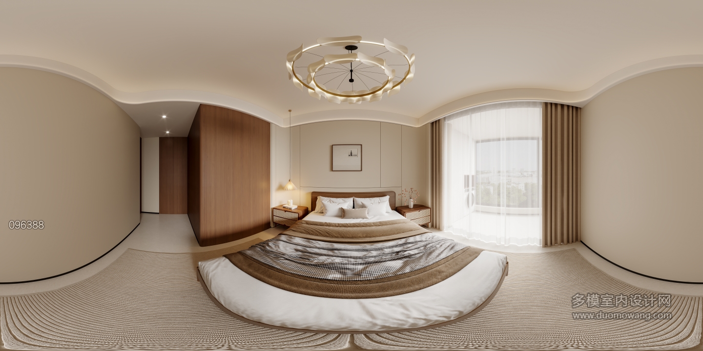 中古风主卧全景