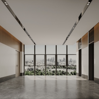 现代电梯间特写