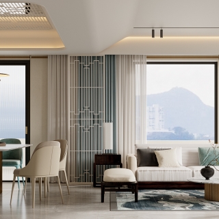 新中式沙发背景