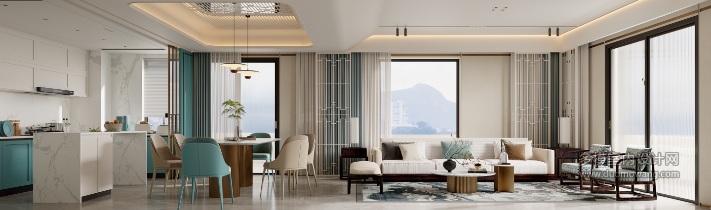 新中式沙发背景