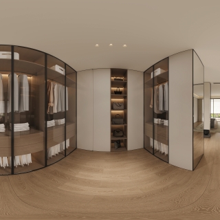 一楼主卧衣帽间全景