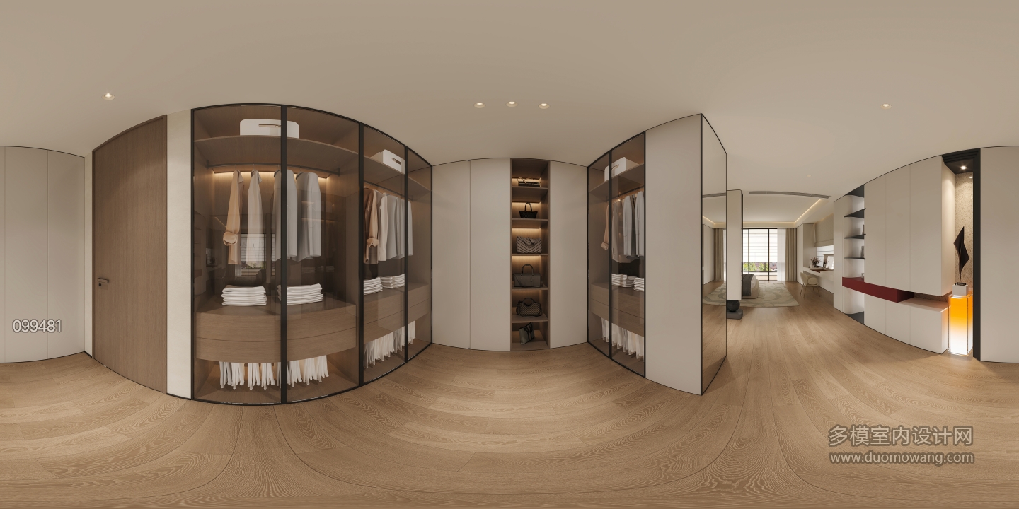 一楼主卧衣帽间全景