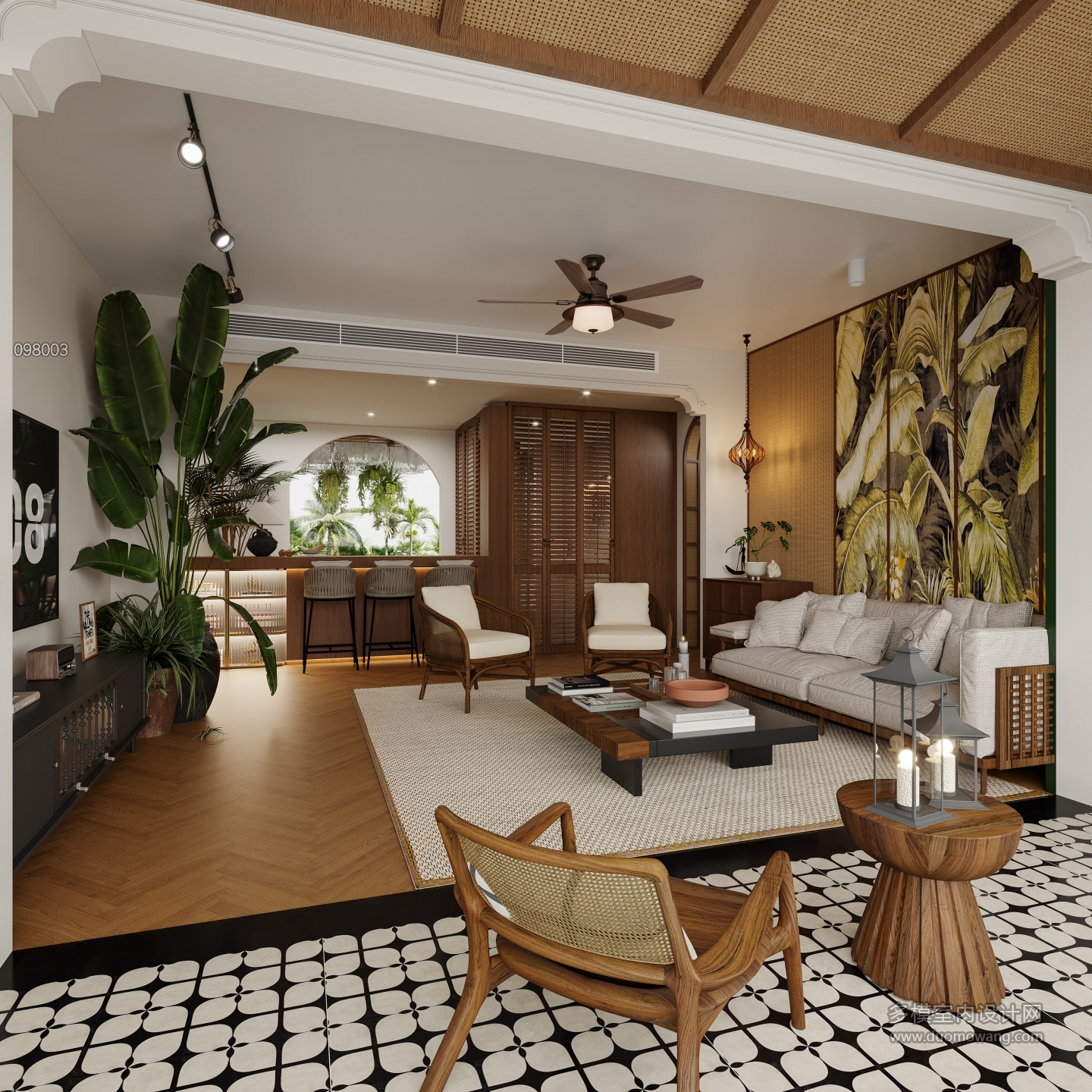 现代南洋风客厅