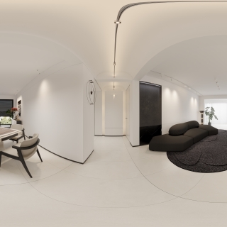 现代客餐厅全景