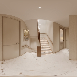 现代轻奢楼梯间特写