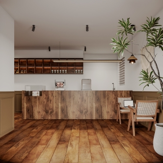 复古面包店特写