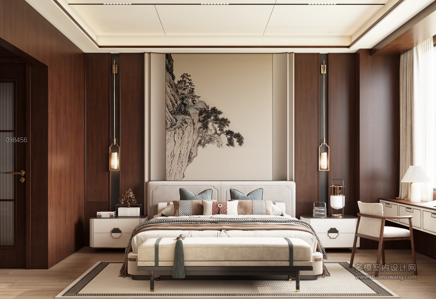 新中式主卧单