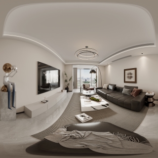 现代客餐厅全景