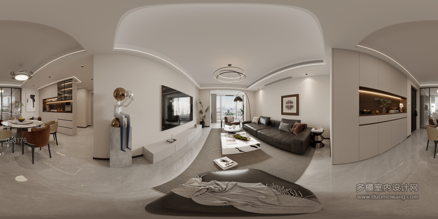 现代客餐厅全景