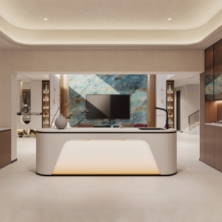 4现代地下室吧台区