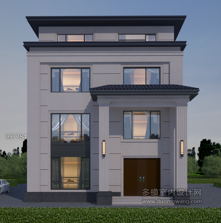 别墅外立面透视