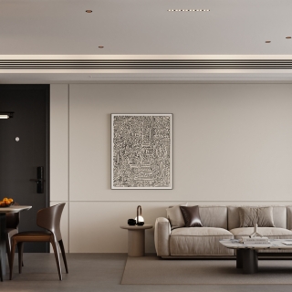 现代极简客餐厅特写 (1)