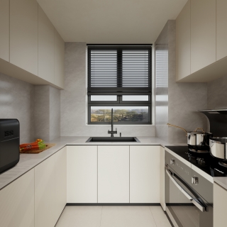 现代 厨房 单张