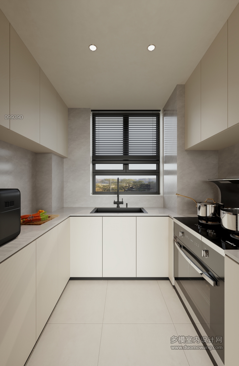 现代 厨房 单张